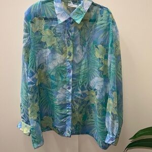 Draper’s & Damon’s 2X Lightweight Tropical Button Front Shirt